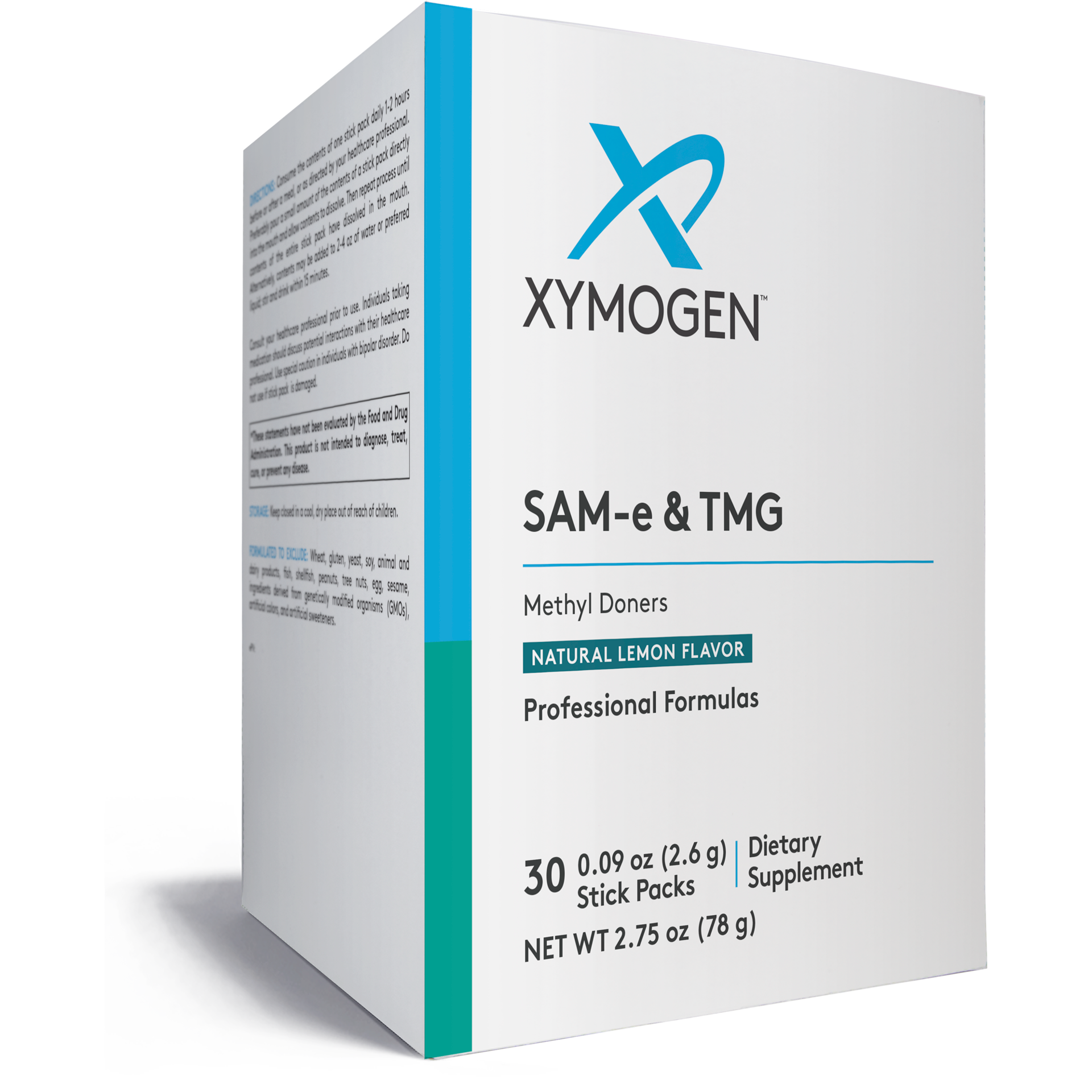 Xymogen, SAM-e & TMG Lemon 30 Servings UPC 871149002046 | HiLife Vitamins